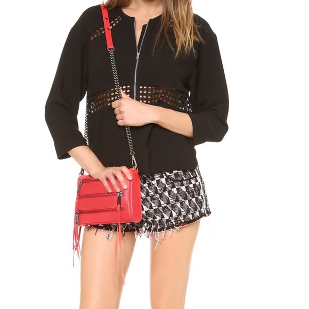 Rebecca Minkoff Mini 5 Zip Leather Crossbody Bag